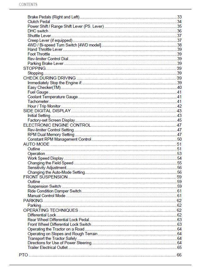 Kubota M100GX / M110GX / M126GX / M135GX Tractor Operators Manual 2012