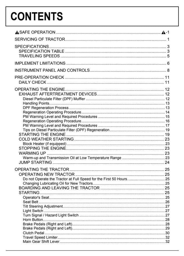 Kubota M6060 / M7060 Tractor Operators Manual