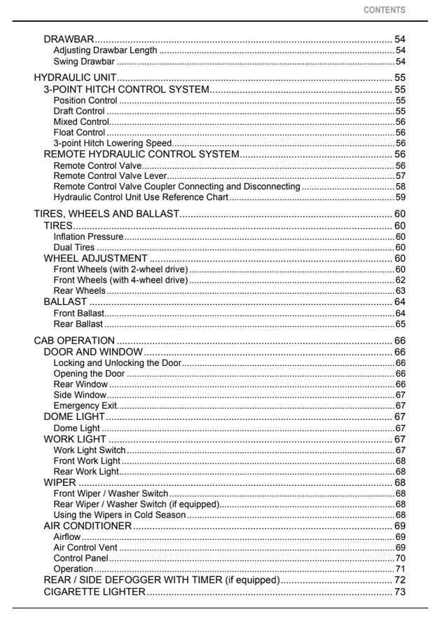 Kubota M6060 / M7060 Tractor Operators Manual