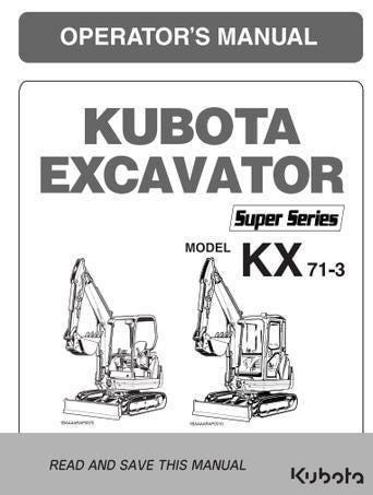 Kubota KX71-3 Excavator Manual: Operator Guide and Maintenance PDF