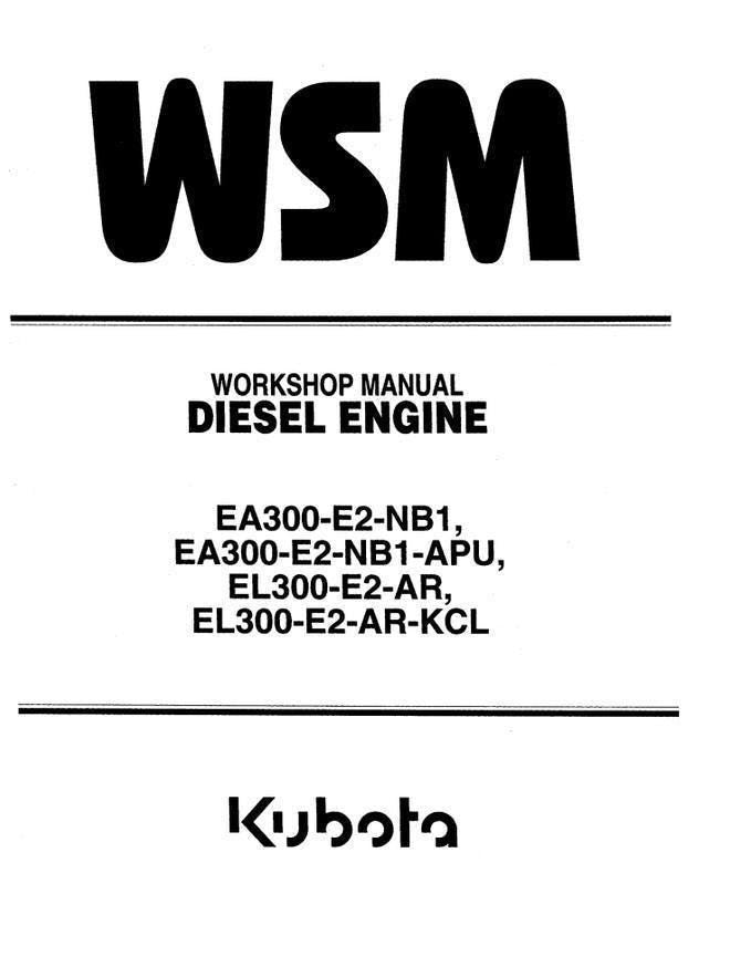 Kubota Diesel Engine Manual: EA300 & EL300 Series Repair Guide