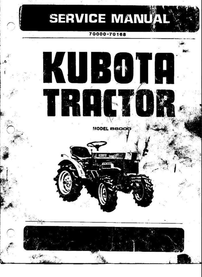 Kubota B6000 Service Manual: Diesel Tractor Repair - PDF Download