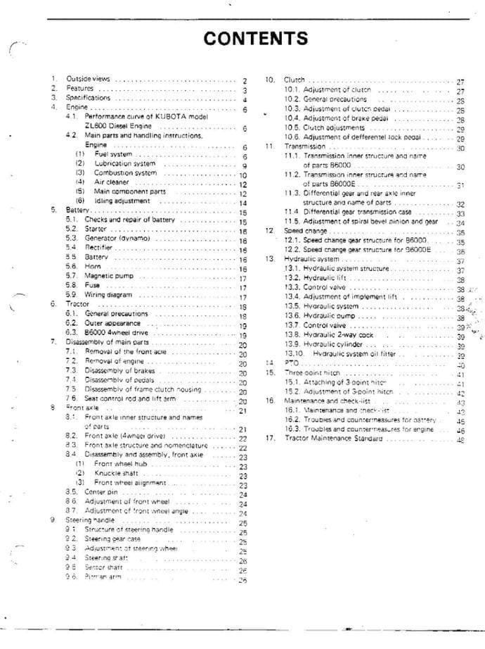 Kubota B6000 Service Manual: Diesel Tractor Repair - PDF Download