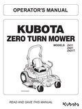 Kubota Operator Manual: Zero Turn Mowers Z411, Z421, Z421T - PDF Download