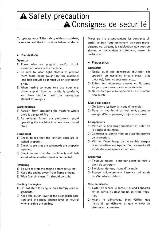 Kubota Rear Tine Tiller Manual (T450, T550, T650 PDF Download)