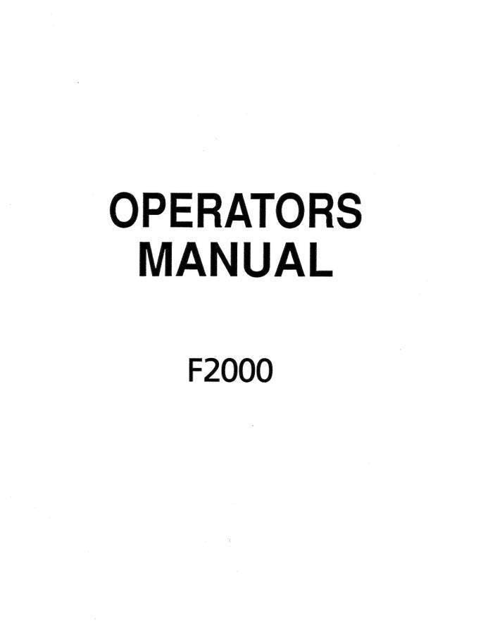 Kubota Front Mower Guide: F2000 Series Operator Manual (PDF)