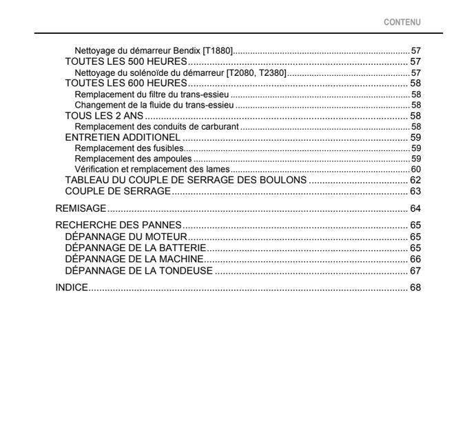 Kubota T-Series Lawn Tractor Manual - User Guide for T1880, T2080, T2380
