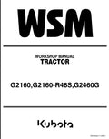 Kubota Garden Tractor Manual - Service and Repair for G2160 Series