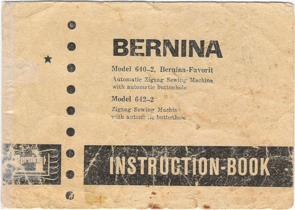 Bernina Favorit Sewing Manual: Models 640-2 and 642-2 PDF Guide