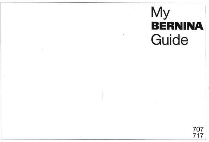 Bernina 707 717 Sewing Machine Manual: Vintage PDF Guide