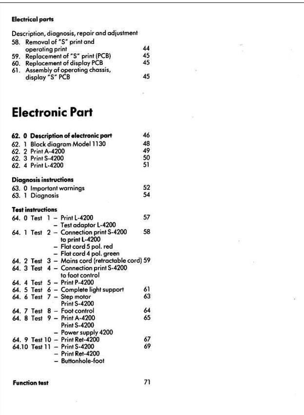 Bernina 1130/1120 Sewing Manual - Digital Repair and Service Guide