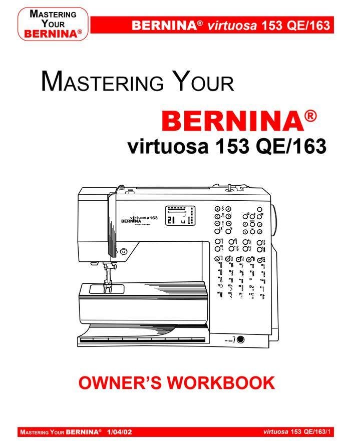 Bernina Virtuosa Sewing Manual: Models 153QE and 163 PDF Guide
