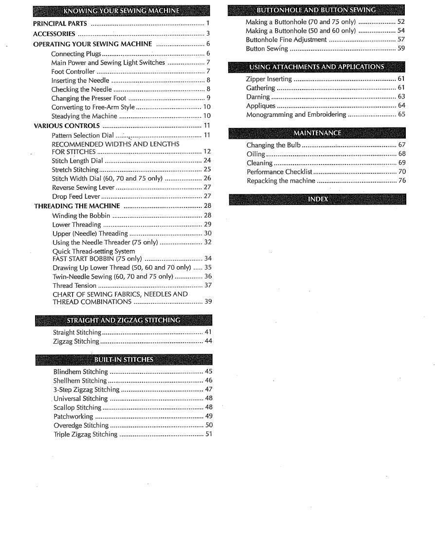 Bernina Bernette 50 60 70 75 user manual