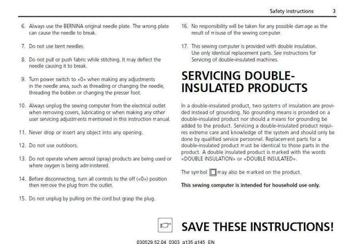 Bernina Activa Sewing Manual: 135 S & 145 S User Guide PDF