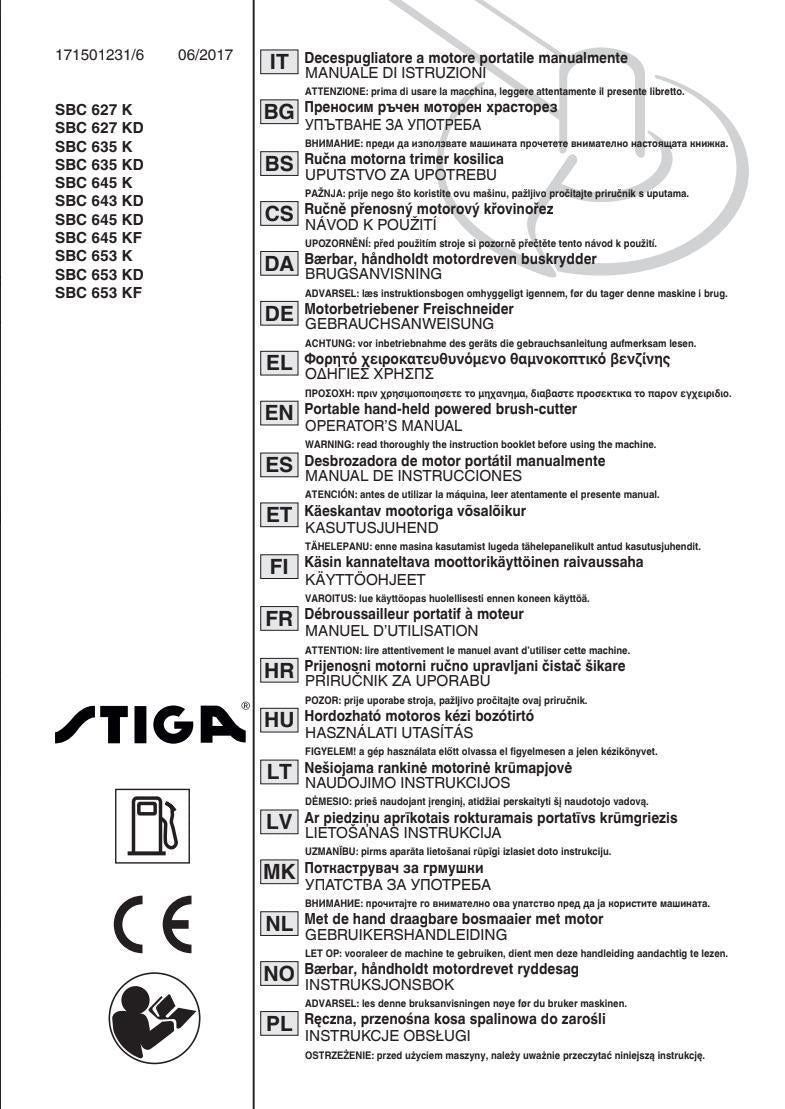 Stiga SBC Brush Cutter Manual: Portable Handheld Trimmer Guide