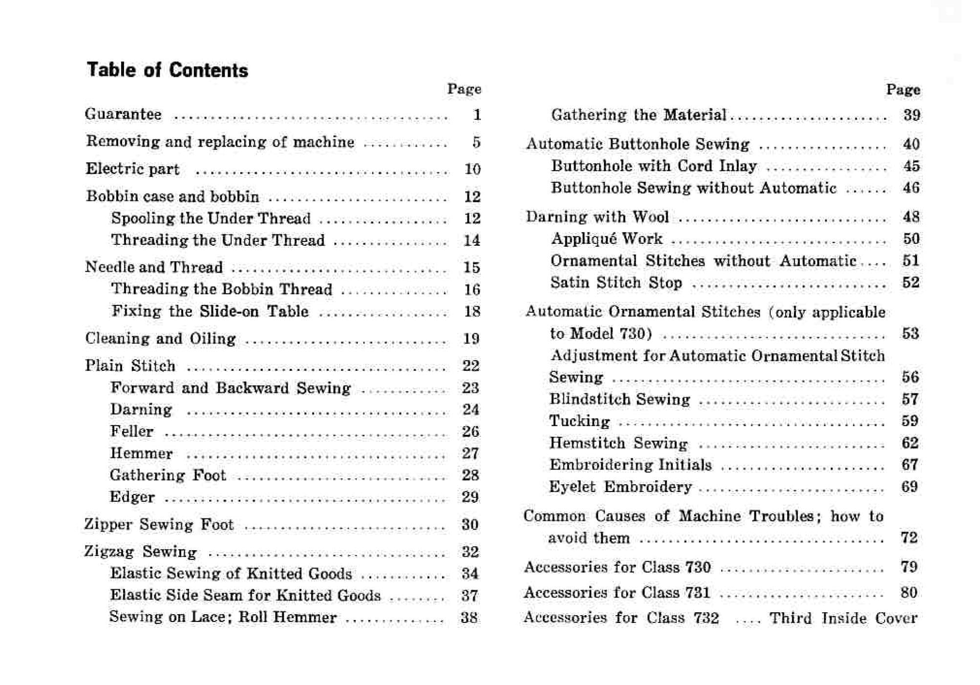 Bernina Record Manual: Sewing Machine Instructions (Models 730-732)