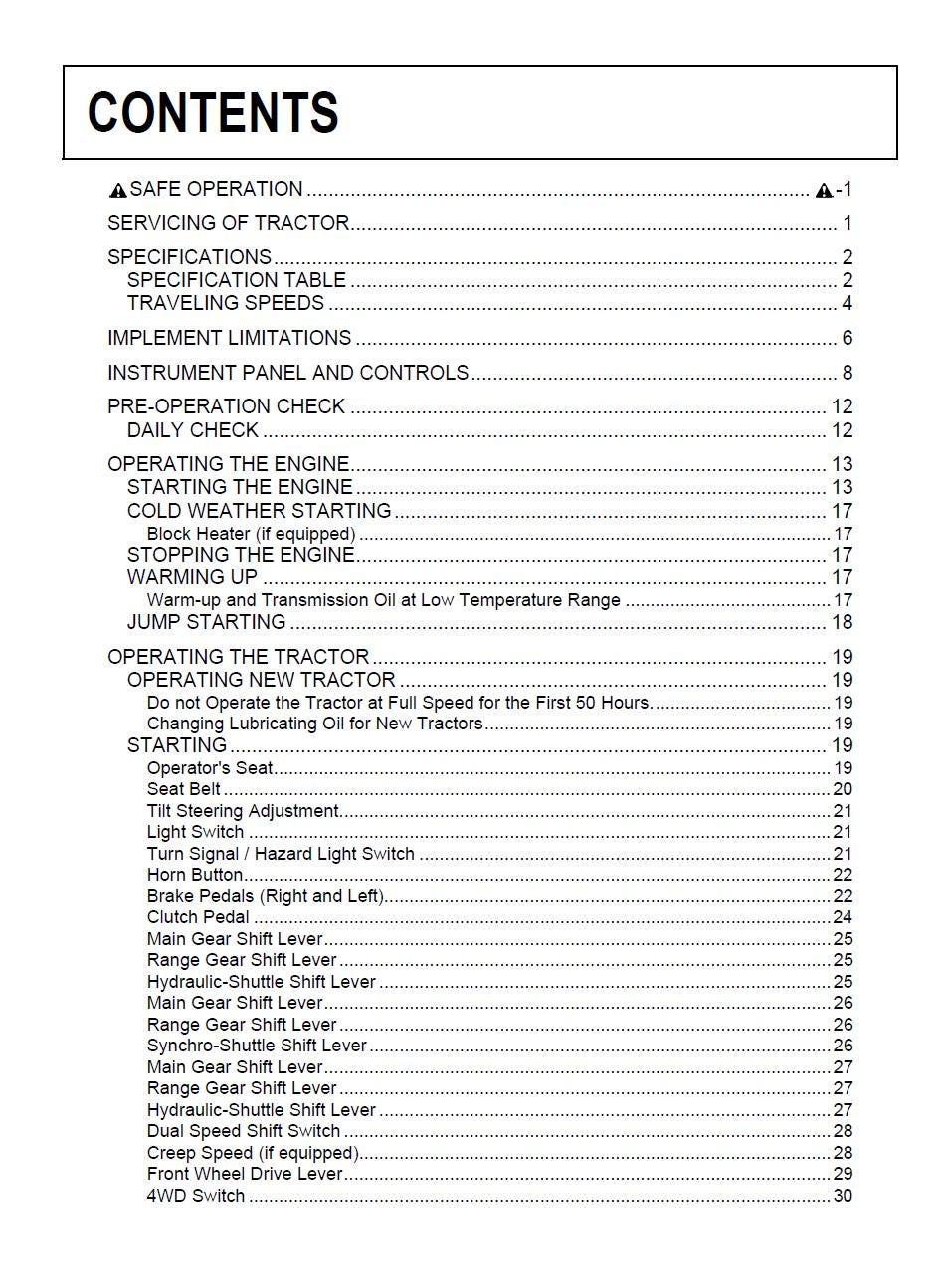 Kubota M8540 M9540 Cab Tractor Operators Manual
