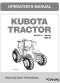 Kubota M8540 M9540 Cab Tractor Operators Manual