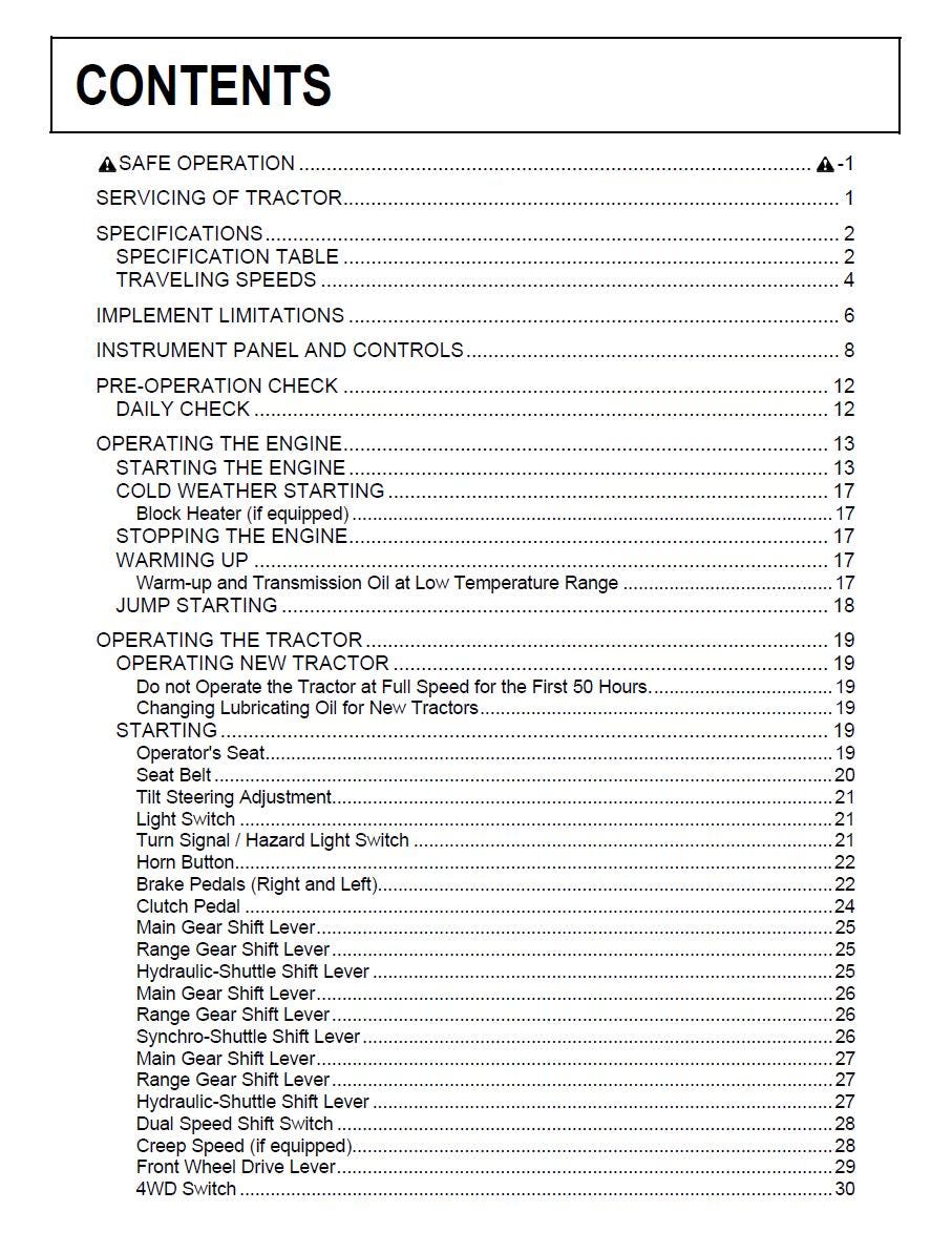 Kubota M8540 / M9540 Cab Tractor Operators Manual (2008 Edition)