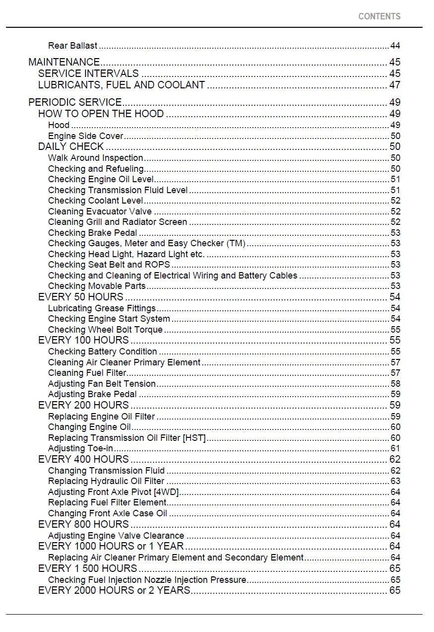 Kubota B2301 / B2601 Tractor Operators Manual (2015 Edition)