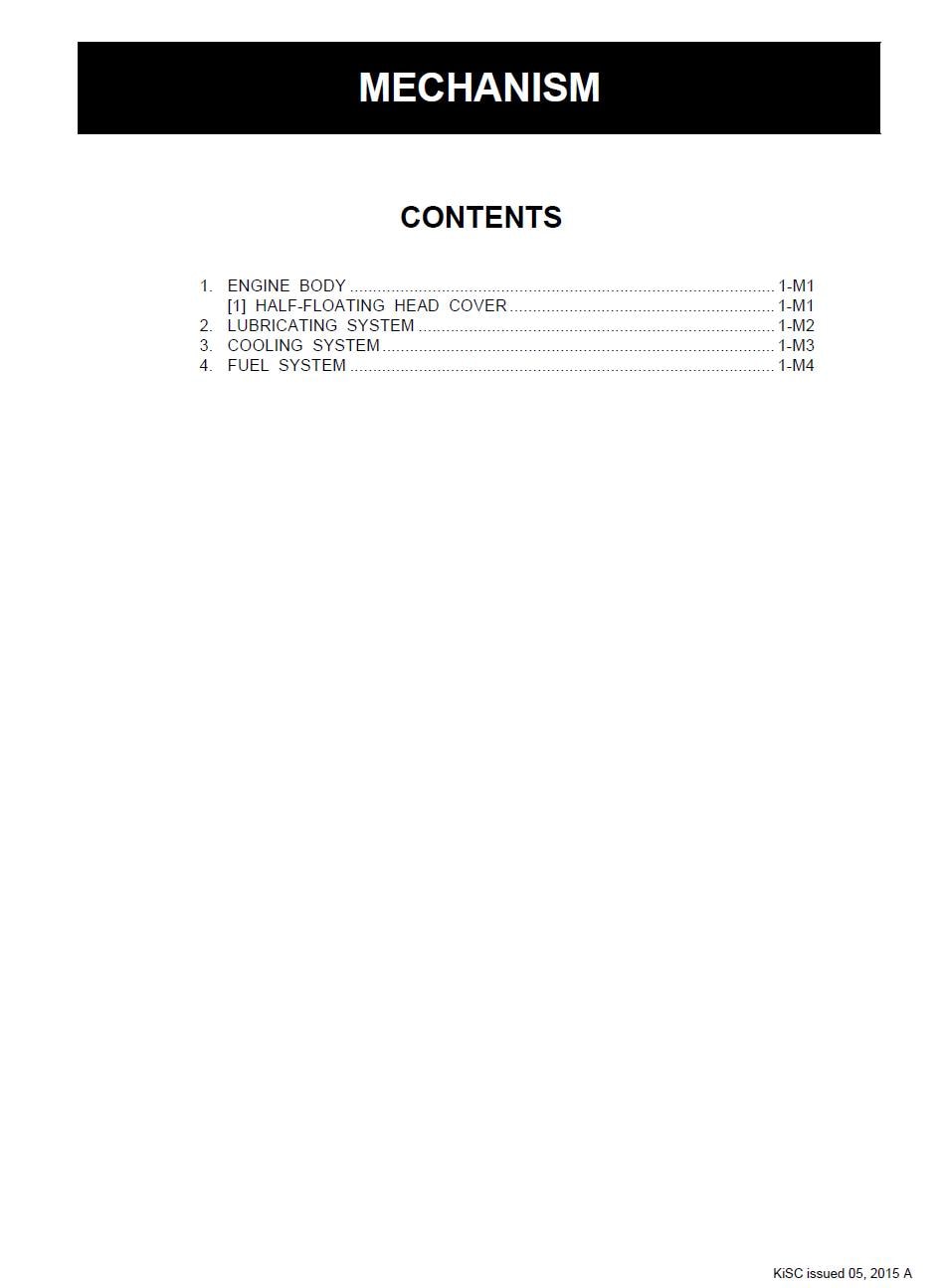 Kubota GL6000 / GL7000 / GL9000 / GL11000 Series Diesel Generator Workshop Service Manual (2015 Edition)