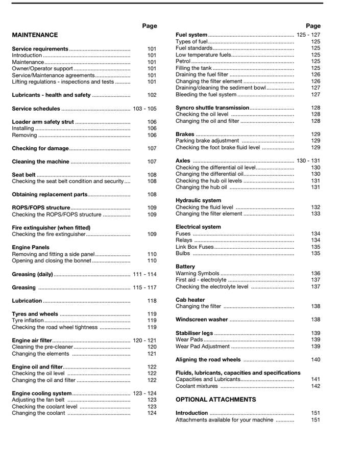 JCB 2CX Backhoe Loader Operator's Manual (2002 Edition) PDF Download