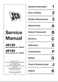 JCB JS130 / JS160 Tracked Excavator Service Manual (1996-2004 Edition) PDF Download