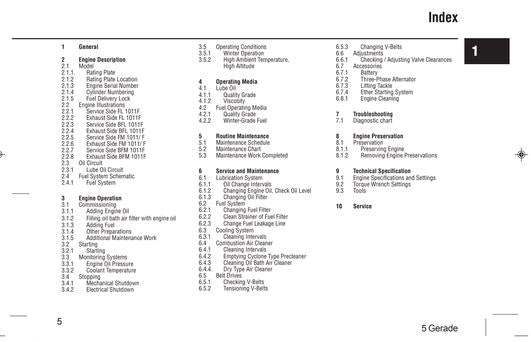 Deutz B/FL1011F / B/FM1011F Diesel Engine Operation Manual (2000 Edition) PDF Download