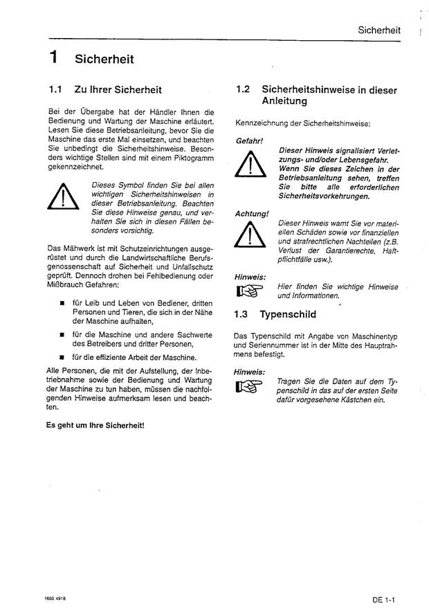 Deutz-Fahr KM 22 / KM 24 Drum Mower Operation Manual (1995 Edition) PDF Download
