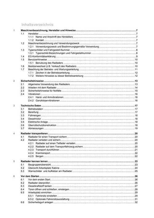 Atlas Weyhausen AR 95E Wheel Loader Operator's Manual (2013) PDF Download
