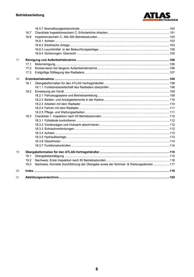 Atlas Weyhausen AR 95E Wheel Loader Operator's Manual (2013) PDF Download