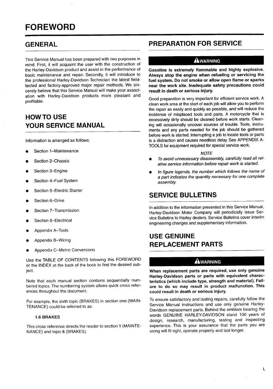 Harley-Davidson Dyna Models Service Manual (2003) PDF Download