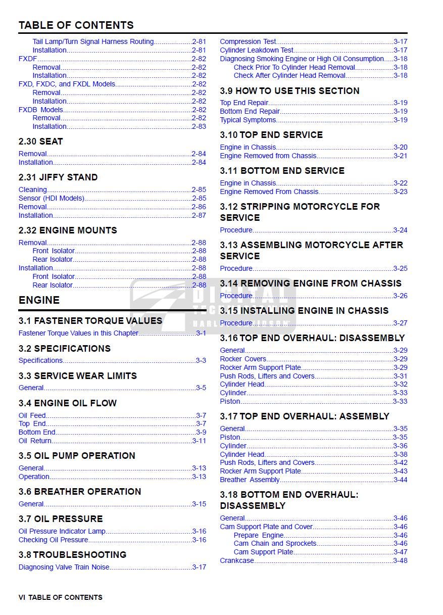 Harley-Davidson Dyna Models Service Manual (2009) PDF Download