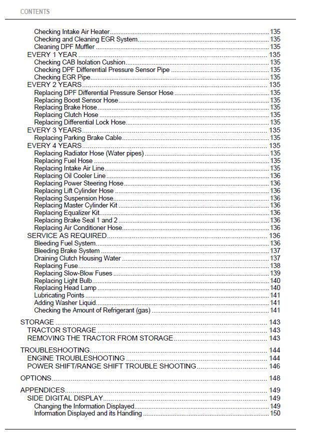 Kubota M100GX / M110GX / M126GX / M135GX Tractor Operators Manual 2012