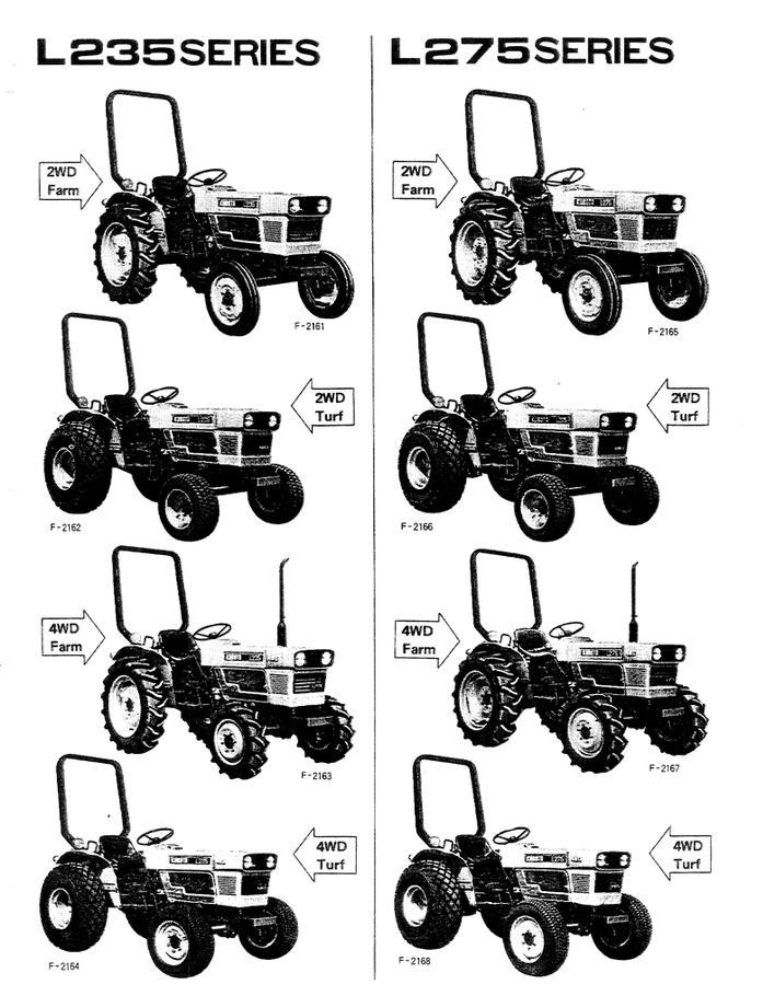 Kubota L235 / L275 Tractor Operators Manual