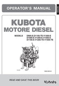 Kubota D905E / D1105TE / V1305E / D1005E / V1205E / D1105E / V1205TE / V1505TE Diesel Engine Operators Manual