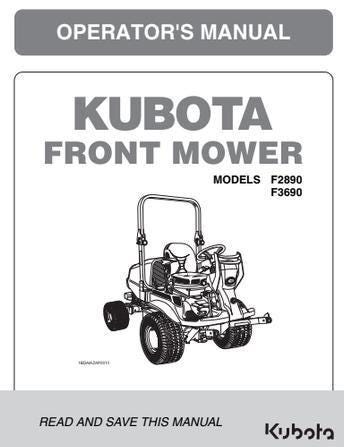 Kubota F2890 / F3690 Front Mower Operators Manual