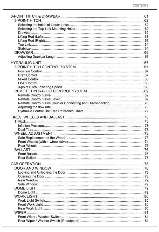 Kubota M5N-091 Power Krawler Tractor Operators Manual