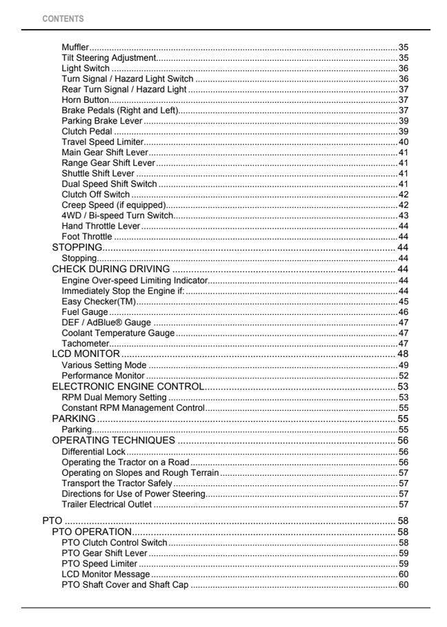 Kubota M5N-091 Power Krawler Tractor Operators Manual