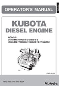 Kubota Operator Manual: D1503-M-E to V2403-M-E - Diesel Engines