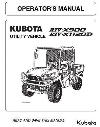 Kubota RTV-X Utility Vehicle Manual - Digital Operator Guide