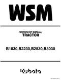 Kubota Tractor Service Manual - B1830 to B3030 Repair Guide