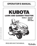 Kubota Tractor Manual: Lawn and Garden Tractors (GR2020G, GR2120 Series)