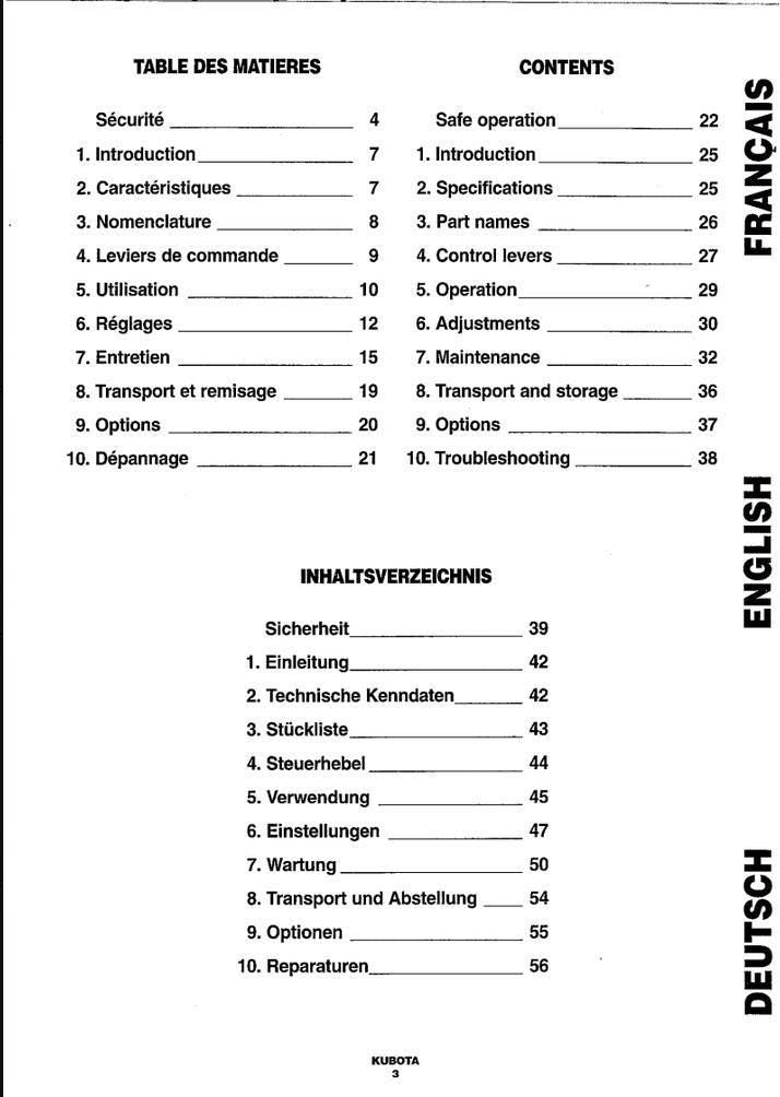 Kubota Mower Manual: W521TC, W521HTC, W621HTC - Digital PDF Download