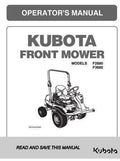 Kubota Front Mower Operator Manual - Models F2880 and F3680