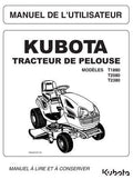 Kubota T-Series Lawn Tractor Manual - User Guide for T1880, T2080, T2380