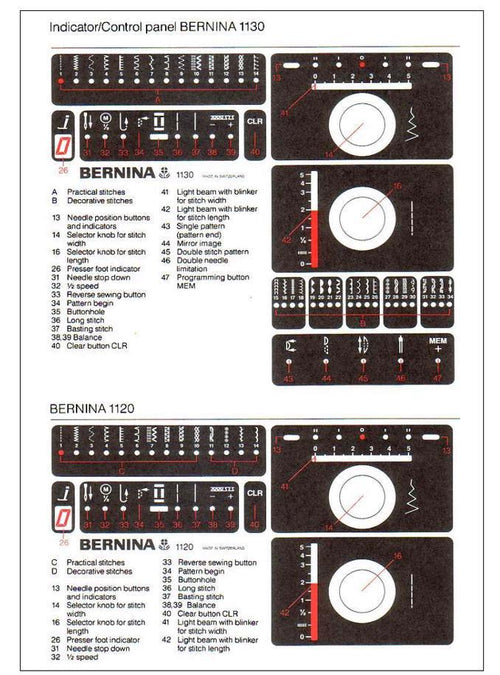 Bernina 1130 / 1120 Sewing Machine User Manual