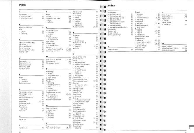 Bernina 2000 Serger / Overlocker Sewing Machine Instruction Manual