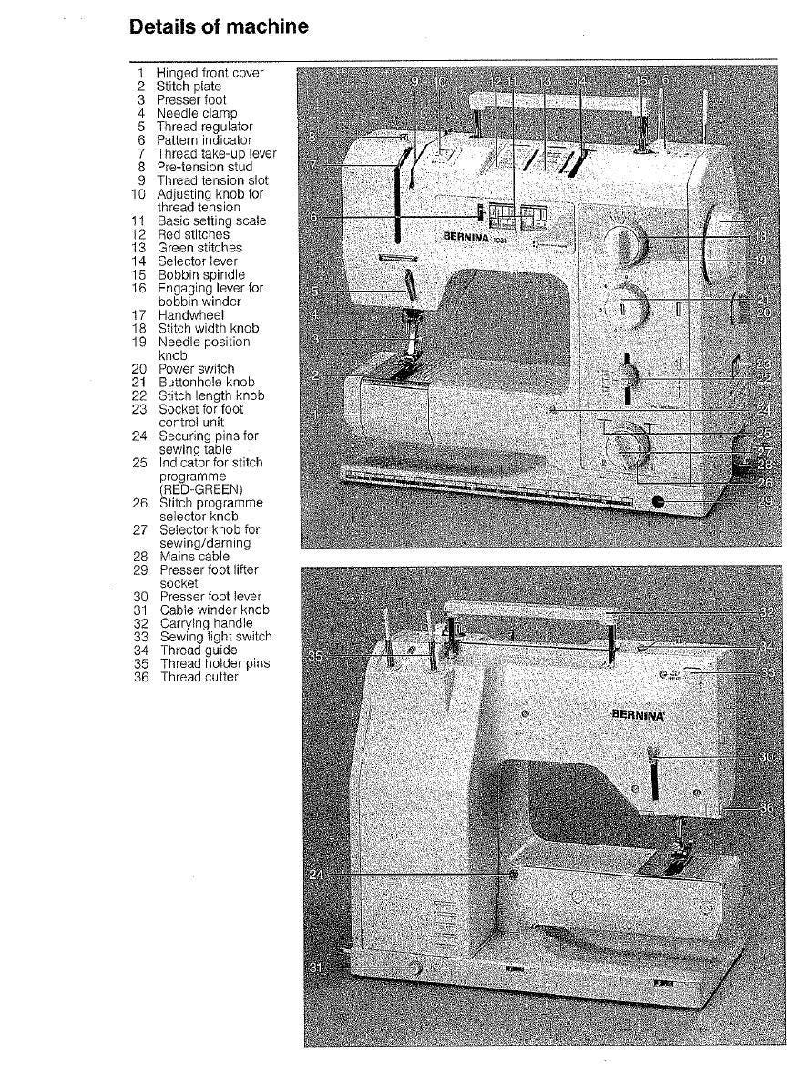 Bernina 1031DC Sewing Machine Manual (Electronic, PDF Download)