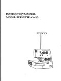 Bernette Serger Manual: Bernina 43 and 43D - Threading & Setup Guide